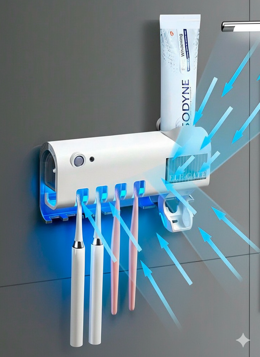 Toothpaste Dispenser & Brush Holder